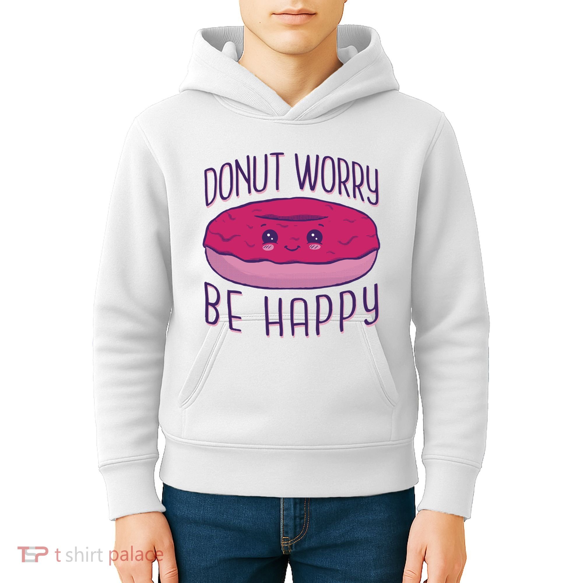 Donut Worry Be Happy Cute Gift Kids Hoodie
