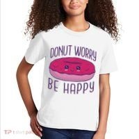Donut Worry Be Happy Cute Gift Kids T-Shirt thumb 2