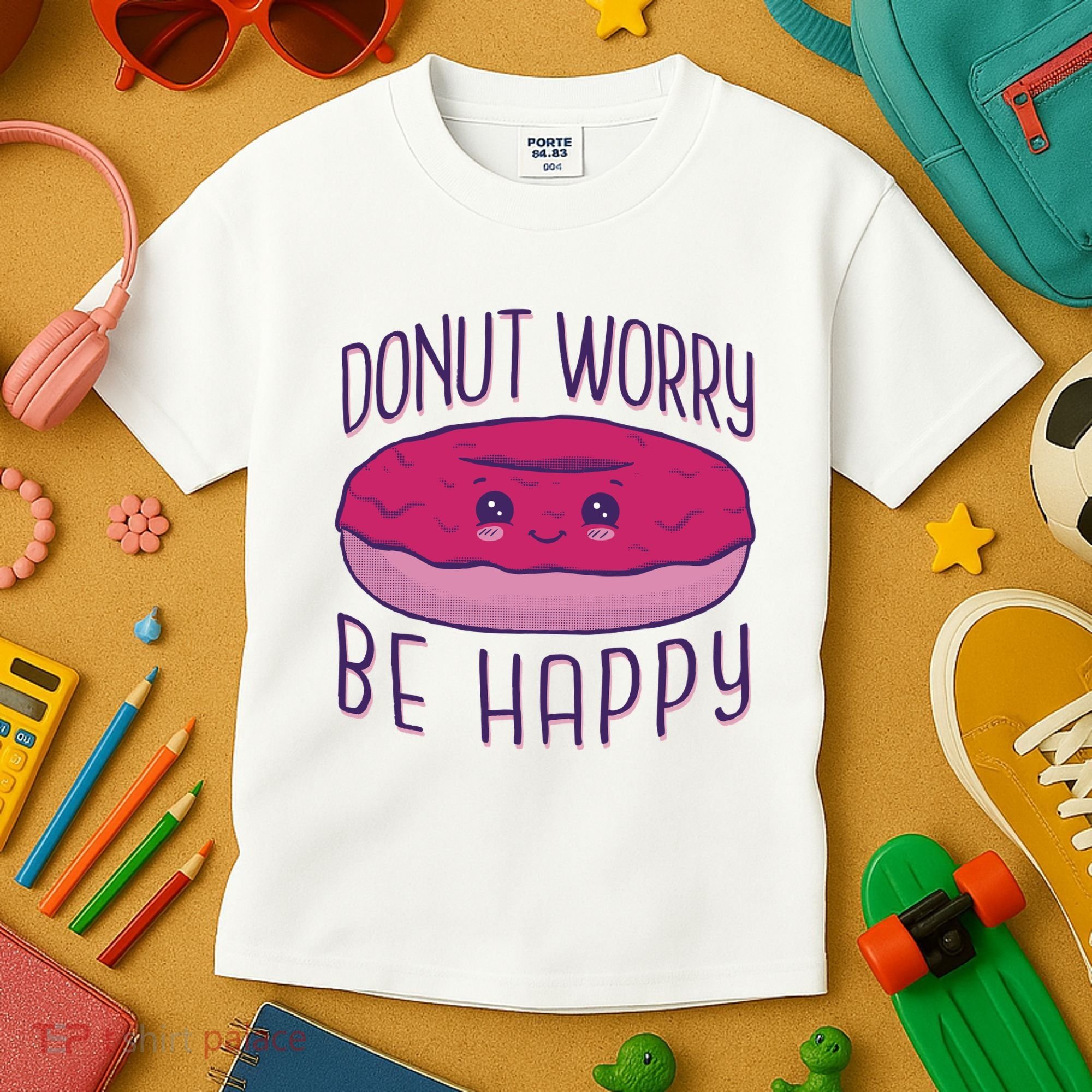 Donut Worry Be Happy Cute Gift Kids T-Shirt