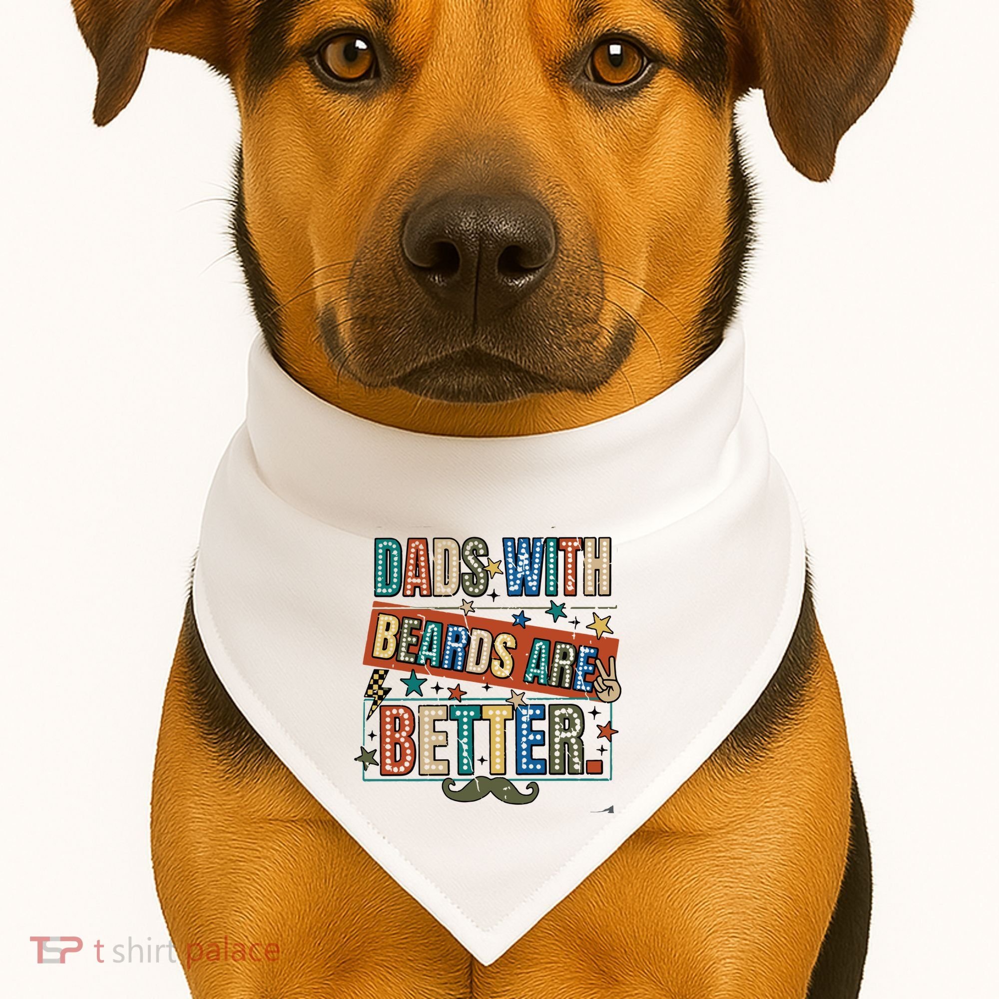 Dads With Beards Are Better USA-Made Doggie Bandana