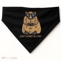 Dont Worry Be Capy Funny Capybara Pet Women  USA-Made Doggie Bandana thumb 0