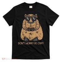 Dont Worry Be Capy Funny Capybara Pet Women  T-Shirt thumb 0