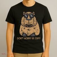 Dont Worry Be Capy Funny Capybara Pet Women  T-Shirt thumb 3