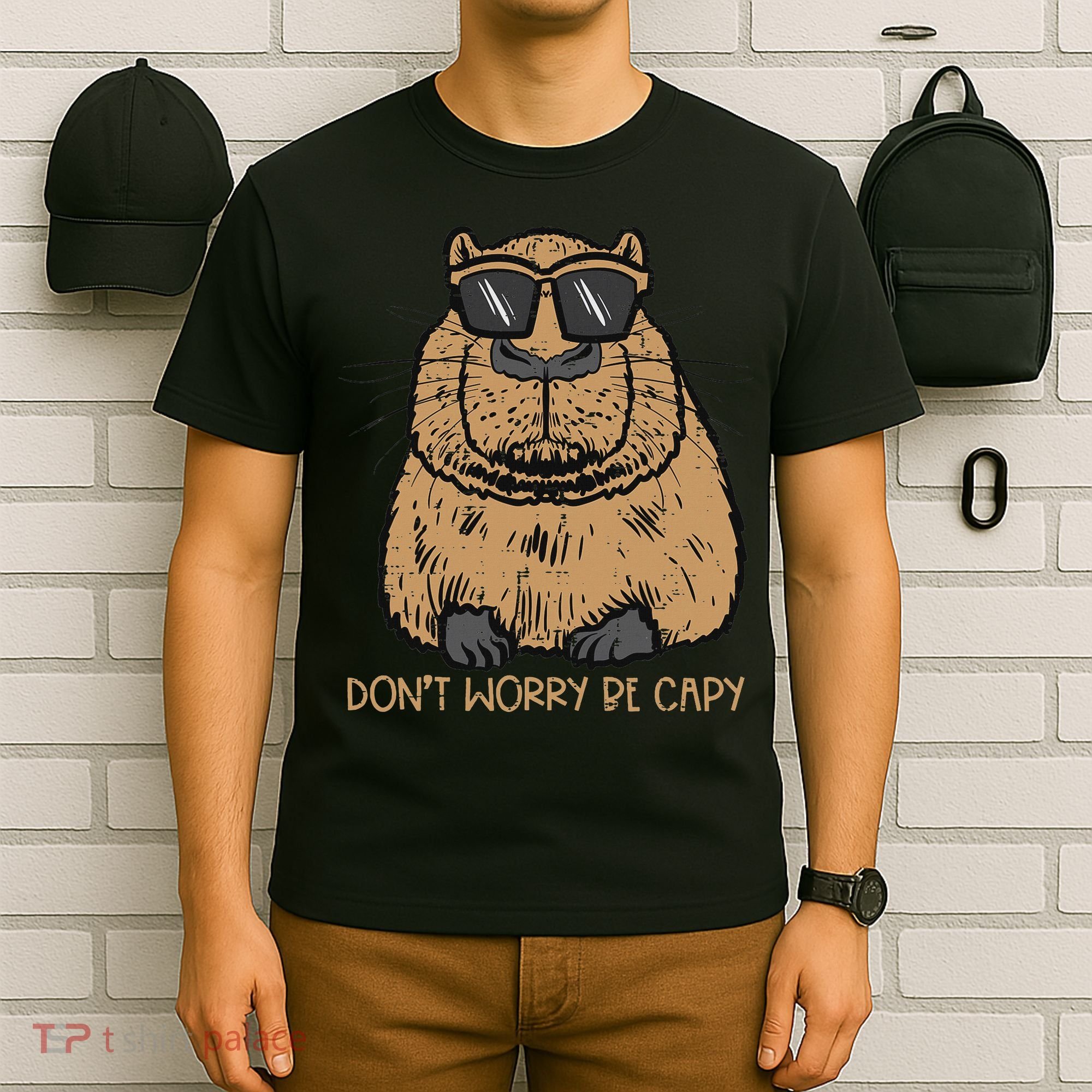 Dont Worry Be Capy Funny Capybara Pet Women  T-Shirt