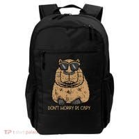 Dont Worry Be Capy Funny Capybara Pet Women  Backpack thumb 0