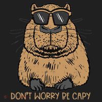 Dont Worry Be Capy Funny Capybara Pet Women  Beanie thumb 2