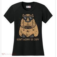 Dont Worry Be Capy Funny Capybara Pet Women  Women's Cooling Performance Crew T-Shirt thumb 0