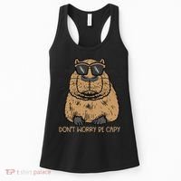 Dont Worry Be Capy Funny Capybara Pet Women  Women's Tank Top thumb 0