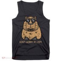 Dont Worry Be Capy Funny Capybara Pet Women  Tank Top thumb 0