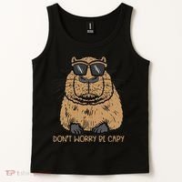 Dont Worry Be Capy Funny Capybara Pet Women  Tank Top thumb 2