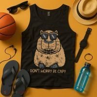 Dont Worry Be Capy Funny Capybara Pet Women  Tank Top thumb 4