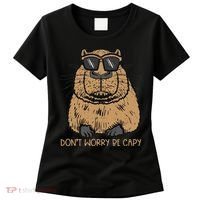 Dont Worry Be Capy Funny Capybara Pet Women  Women's T-Shirt thumb 0