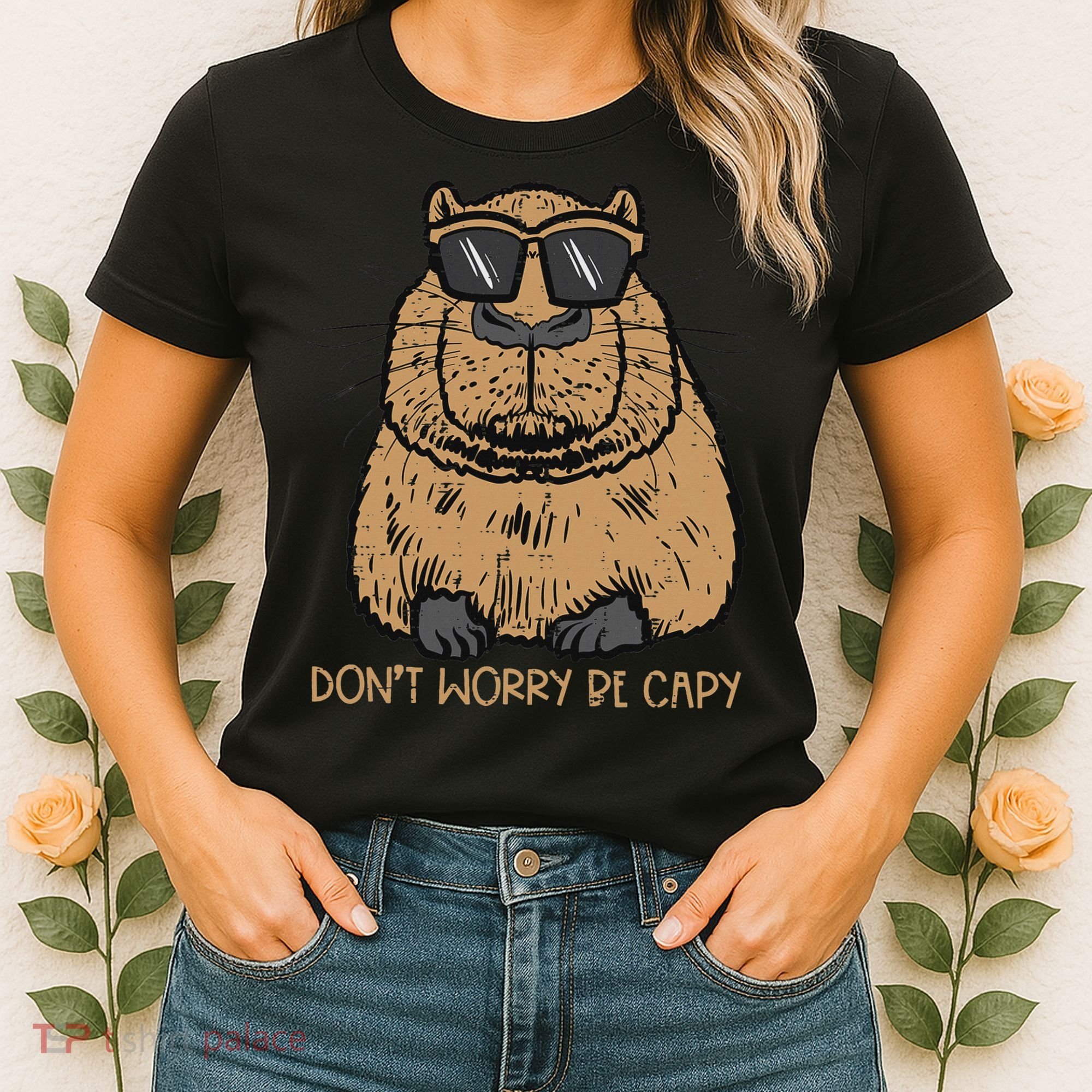 Dont Worry Be Capy Funny Capybara Pet Women  Women's T-Shirt