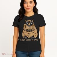 Dont Worry Be Capy Funny Capybara Pet Women  Women's T-Shirt thumb 4