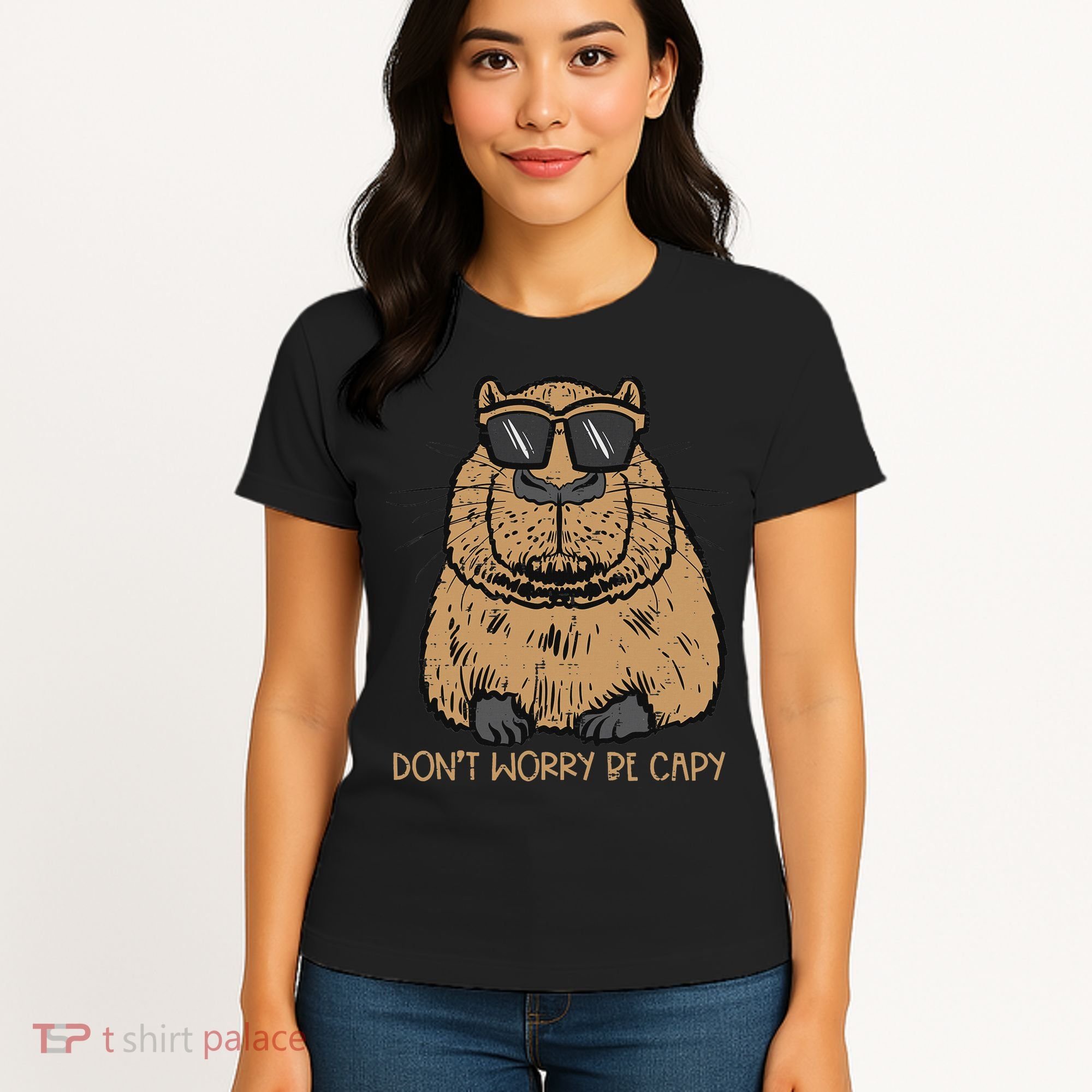 Dont Worry Be Capy Funny Capybara Pet Women  Women's T-Shirt
