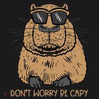 Dont Worry Be Capy Funny Capybara Pet Women  Kids Sweatshirt thumb 2