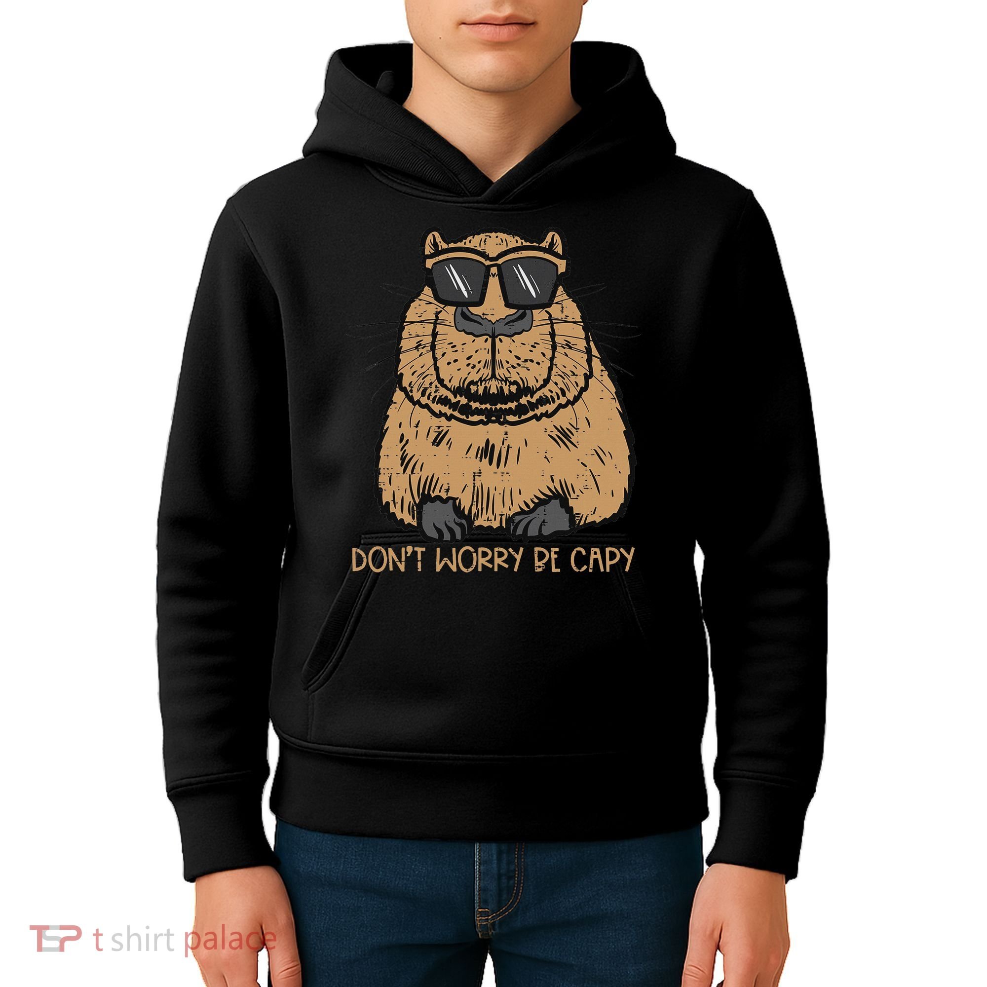 Dont Worry Be Capy Funny Capybara Pet Women  Kids Hoodie