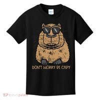 Dont Worry Be Capy Funny Capybara Pet Women  Kids T-Shirt thumb 0