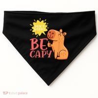 Dont Worry Be Capy Capybaras Rodent Animal Capybara USA-Made Doggie Bandana thumb 0