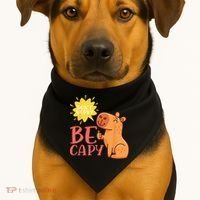 Dont Worry Be Capy Capybaras Rodent Animal Capybara USA-Made Doggie Bandana thumb 1