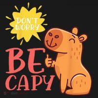 Dont Worry Be Capy Capybaras Rodent Animal Capybara Women's Hoodie thumb 2