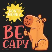 Dont Worry Be Capy Capybaras Rodent Animal Capybara Golf Towel thumb 3