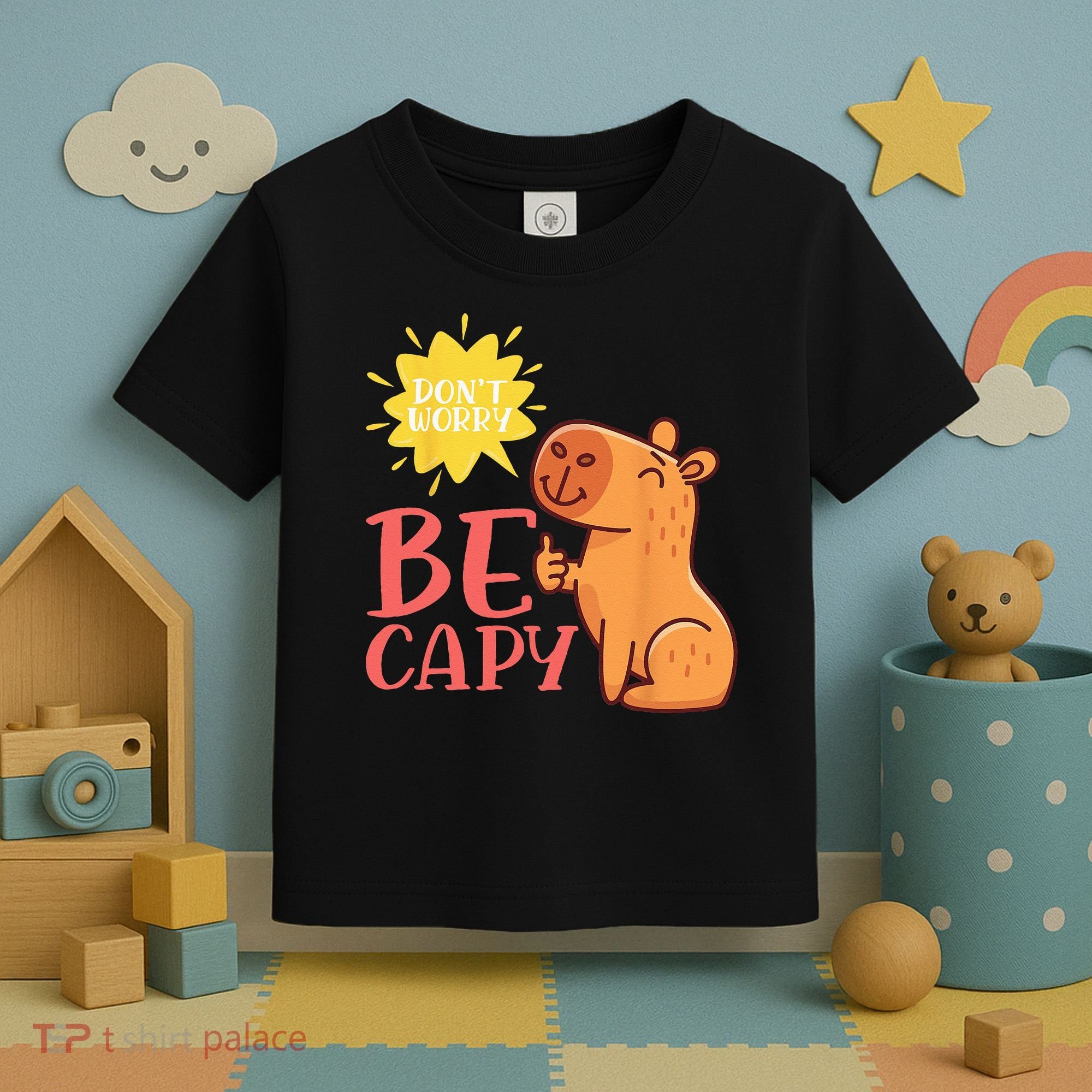 Dont Worry Be Capy Capybaras Rodent Animal Capybara Toddler T-Shirt