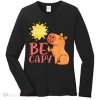 Dont Worry Be Capy Capybaras Rodent Animal Capybara Women's Long Sleeve Shirt thumb 0