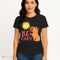 Dont Worry Be Capy Capybaras Rodent Animal Capybara Women's T-Shirt thumb 4