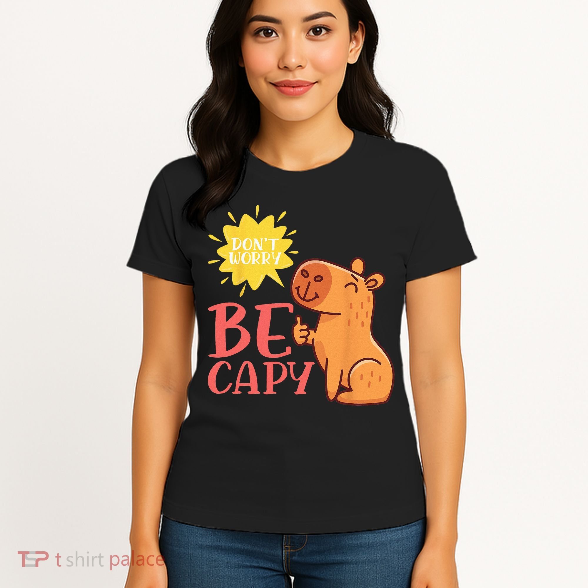 Dont Worry Be Capy Capybaras Rodent Animal Capybara Women's T-Shirt