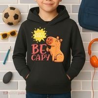 Dont Worry Be Capy Capybaras Rodent Animal Capybara Kids Hoodie thumb 2