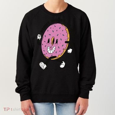 Donut Worry Be Happy Positive Women's Sweatshirt