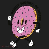 Donut Worry Be Happy Positive Women's Sweatshirt thumb 2