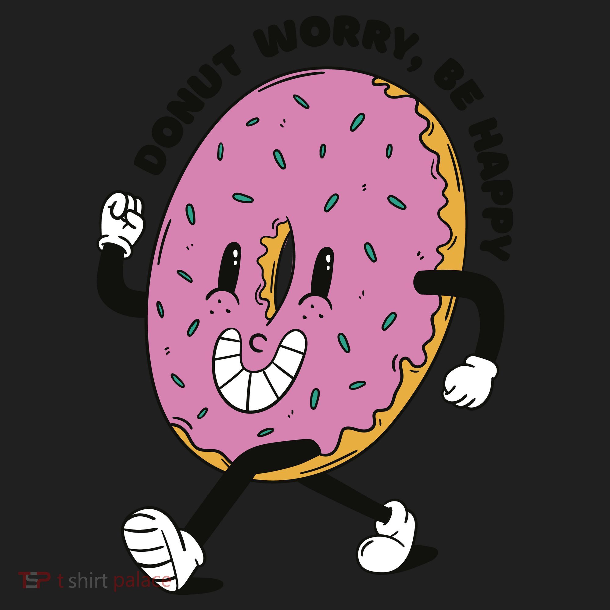 Donut Worry Be Happy Positive Women's Sweatshirt