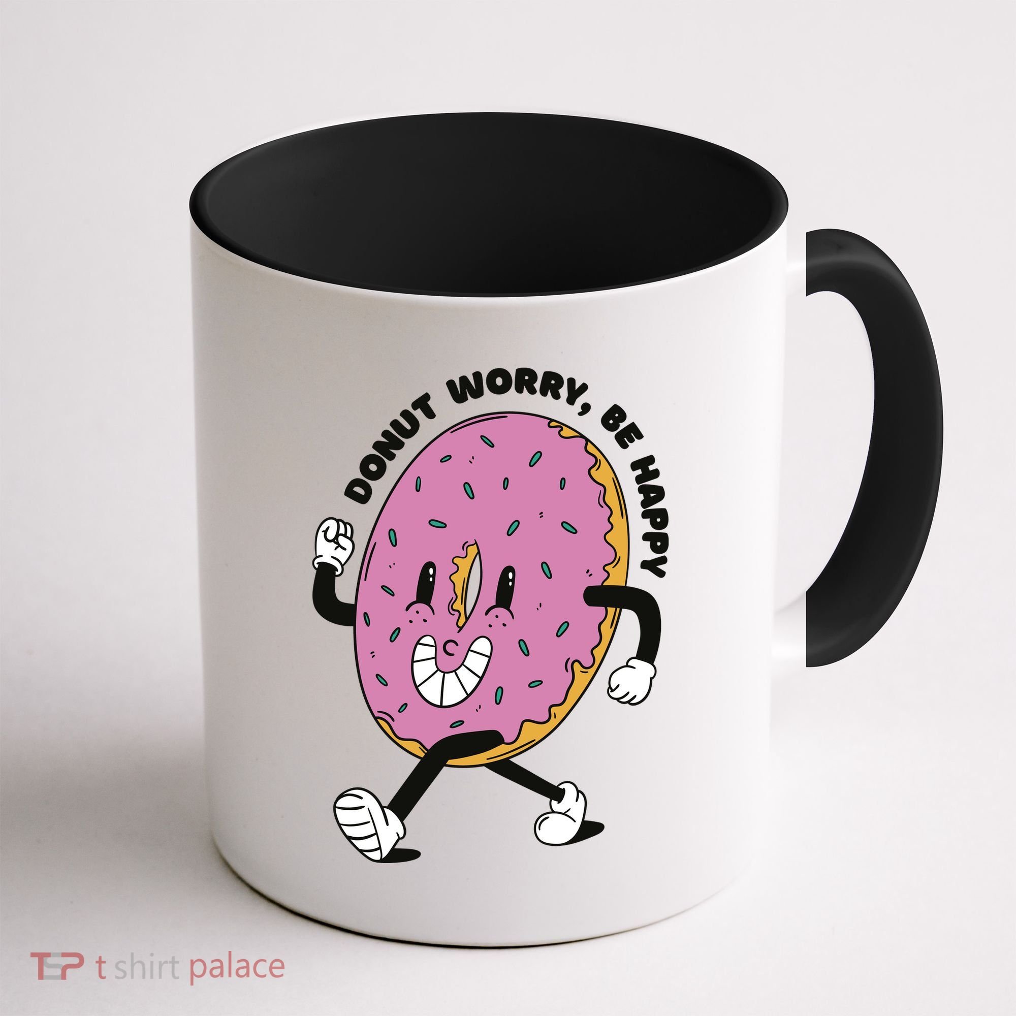 Donut Worry Be Happy Positive Coffee Mug