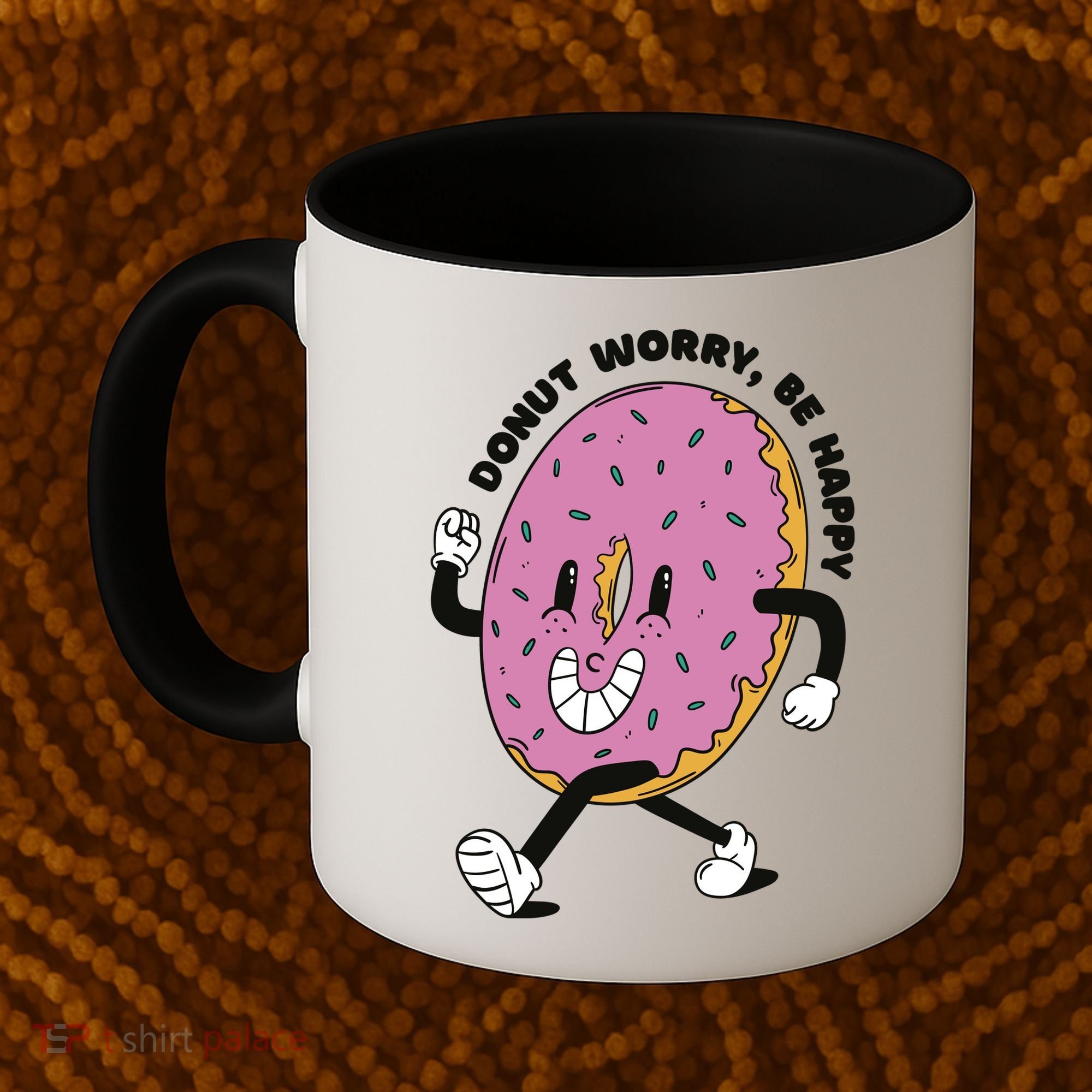Donut Worry Be Happy Positive Coffee Mug