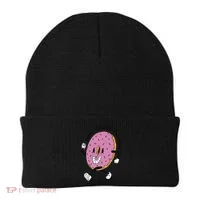 Donut Worry Be Happy Positive Beanie thumb 0