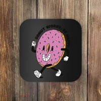 Donut Worry Be Happy Positive Coaster thumb 0