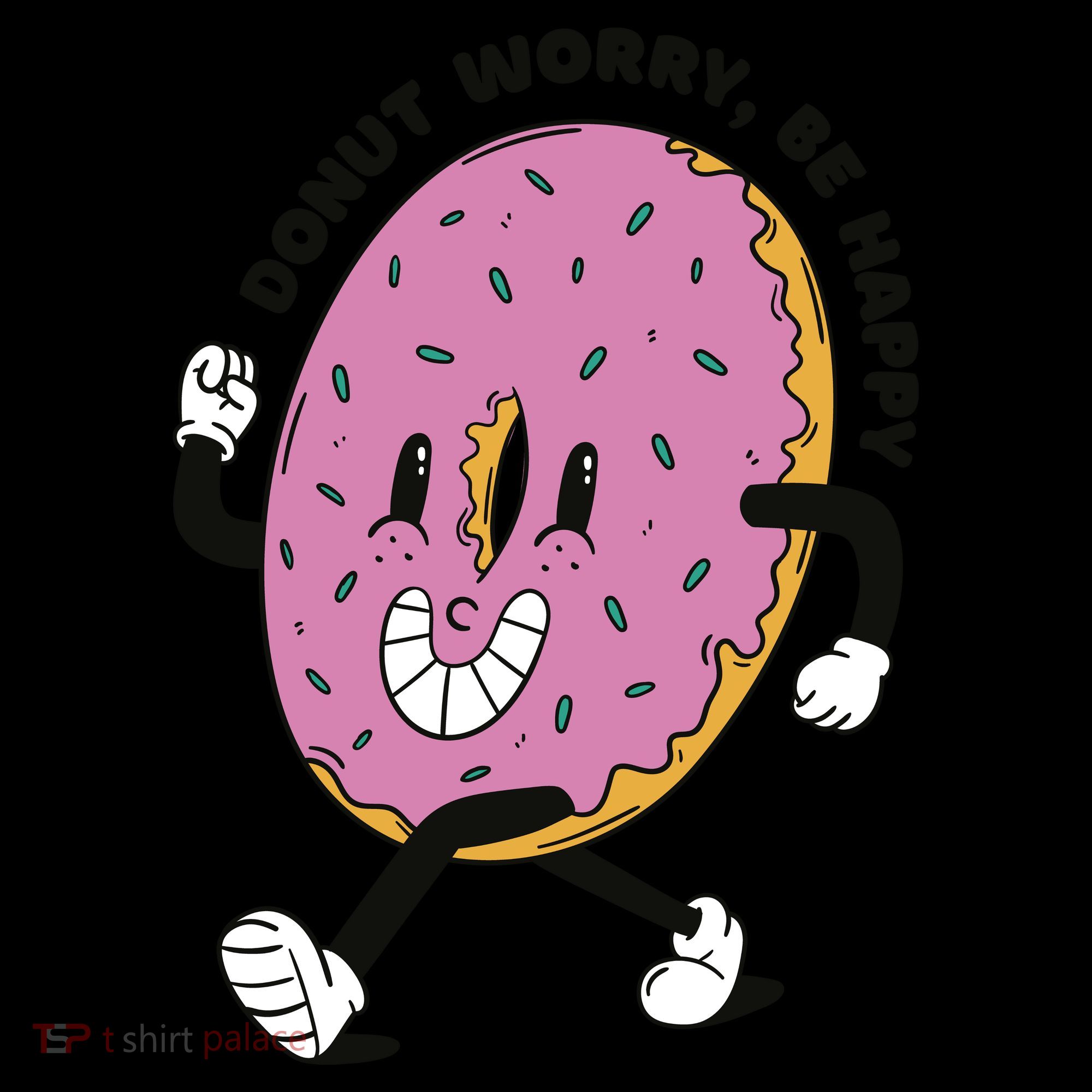 Donut Worry Be Happy Positive Coaster