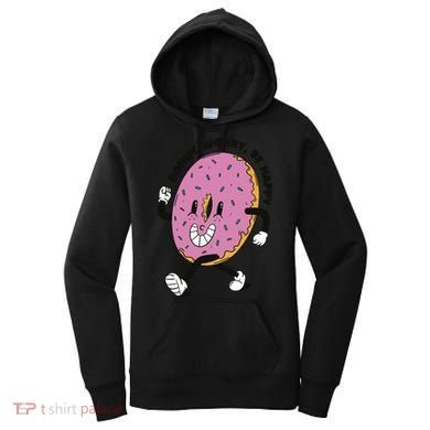 Donut Worry Be Happy Positive Women's Hoodie