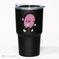 Donut Worry Be Happy Positive Tumbler thumb 0