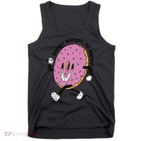 Donut Worry Be Happy Positive Tank Top thumb 0