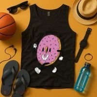 Donut Worry Be Happy Positive Tank Top thumb 4