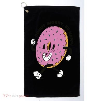Donut Worry Be Happy Positive Golf Towel