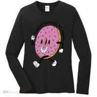Donut Worry Be Happy Positive Women's Long Sleeve Shirt thumb 0