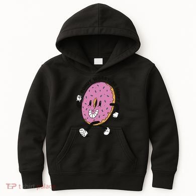 Donut Worry Be Happy Positive Kids Hoodie