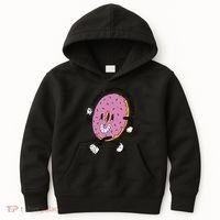 Donut Worry Be Happy Positive Kids Hoodie thumb 0