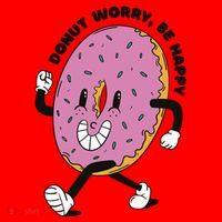 Donut Worry Be Happy Positive Santa Hat thumb 1
