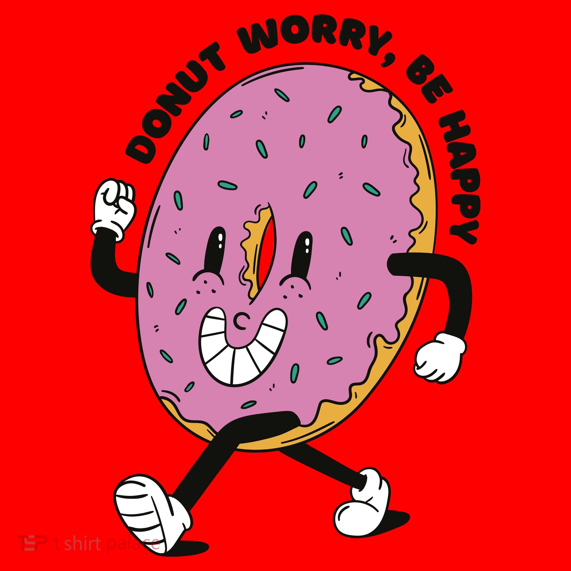Donut Worry Be Happy Positive Santa Hat