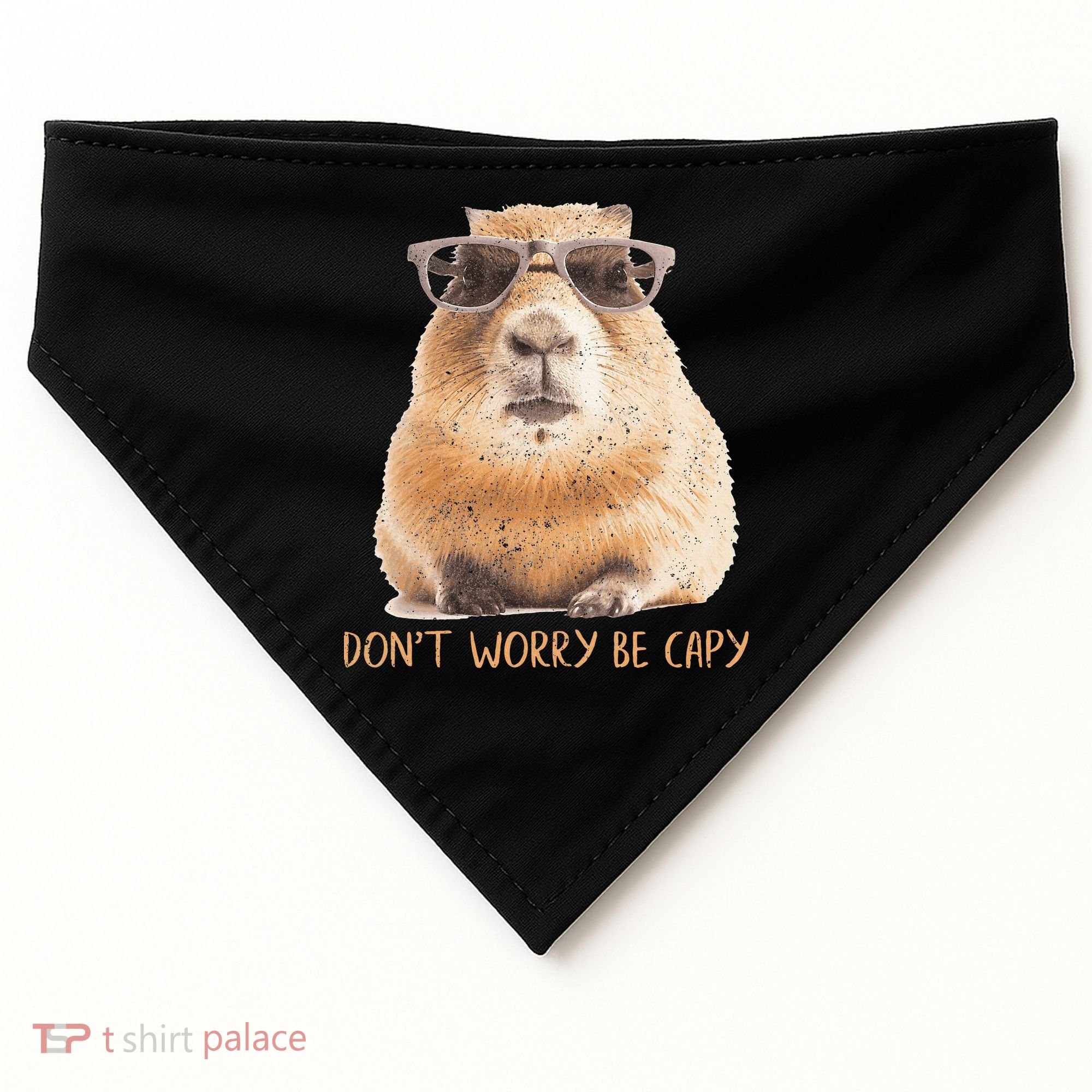 Dont Worry Be Capy Capybara USA-Made Doggie Bandana